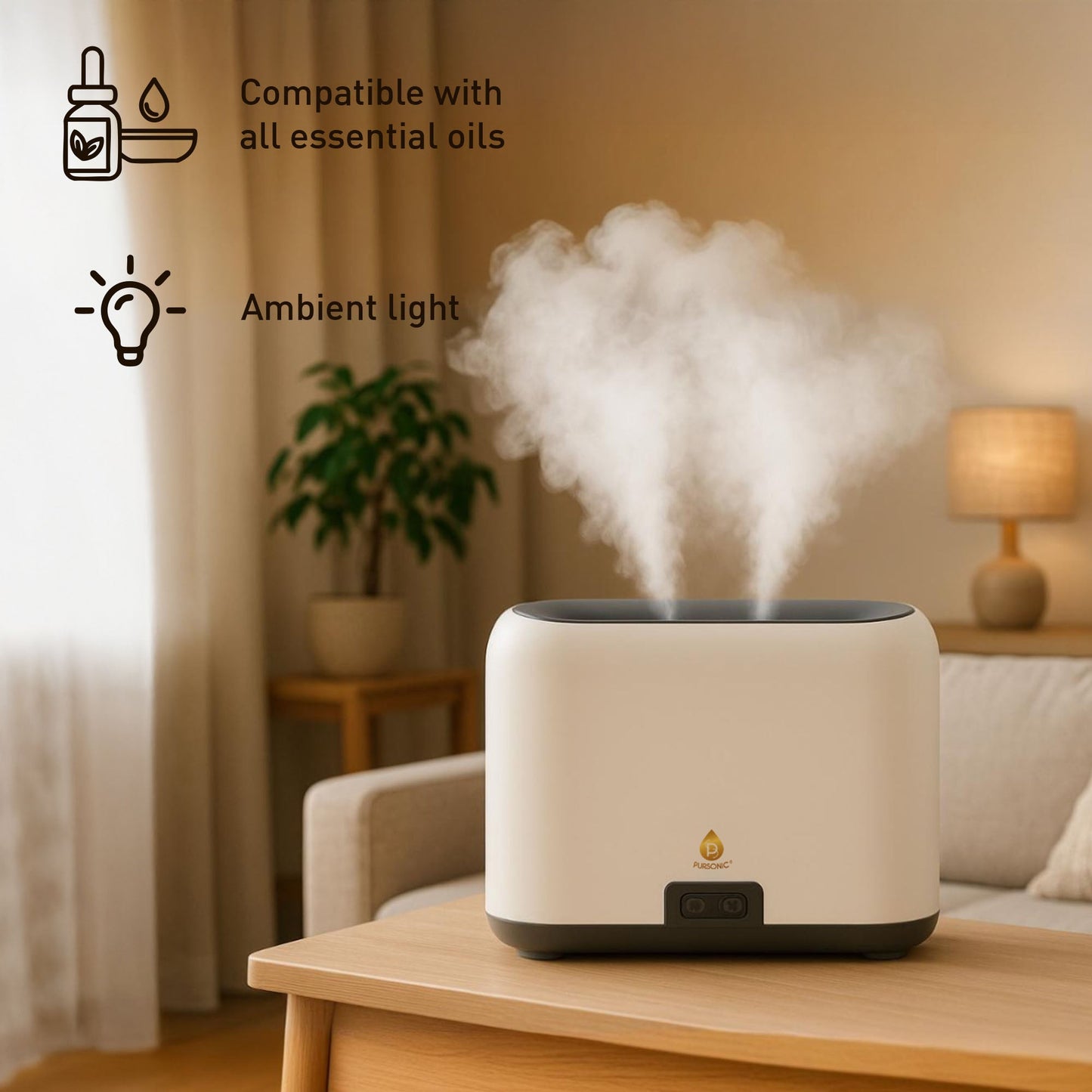 Difusor Aromático con Aceites Esenciales – Bienestar y Armonía Natural