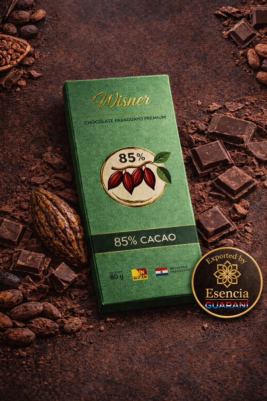 Chocolate 85% Cacao Sin Azúcar Wisner 80g | Premium Paraguayo