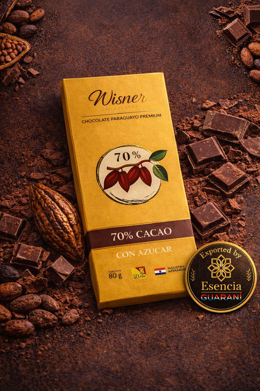 Chocolate 70% Cacao Wisner 80g | Premium Paraguayo